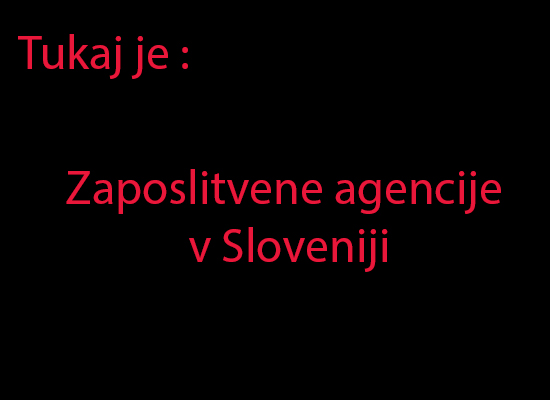 Zaposlitvene agencije v Sloveniji